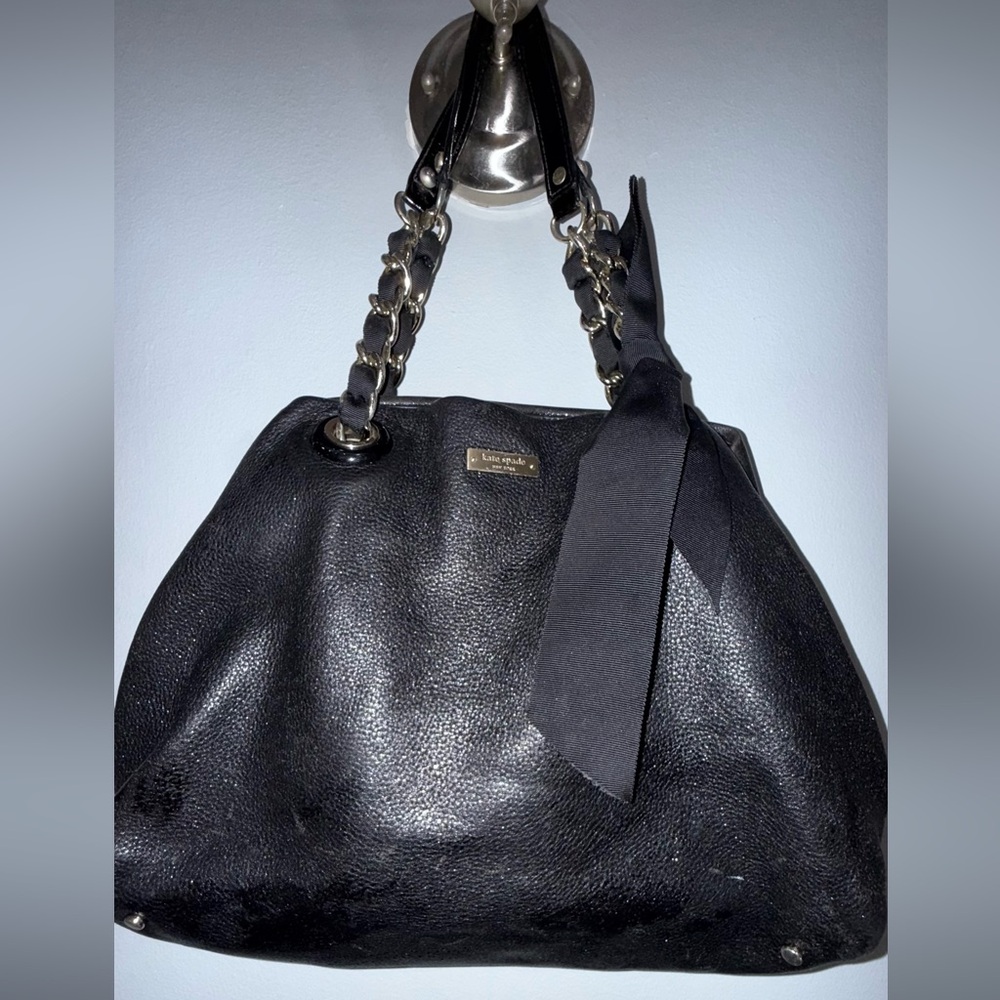 Kate Spade Black Shoulder Bag with Braided Handles